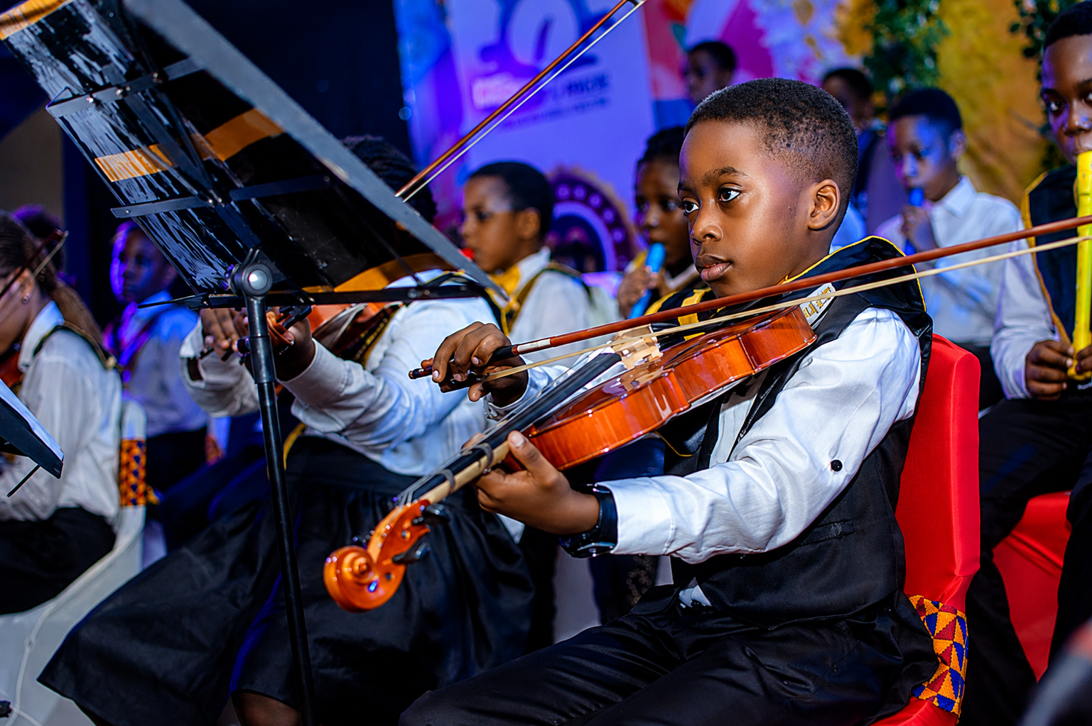 Student taking part in a creative arts activity