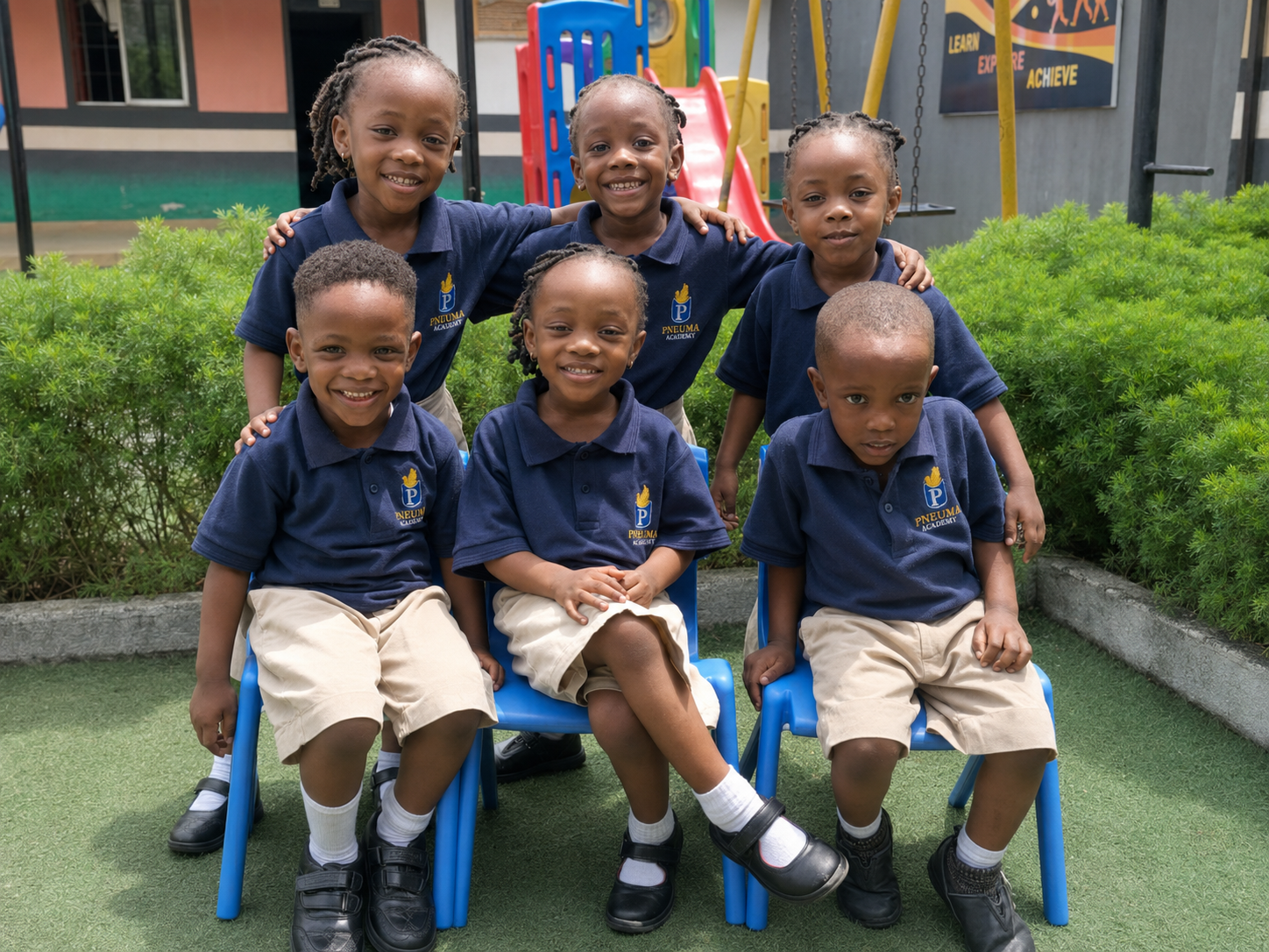 Child smiling during a classroom moment