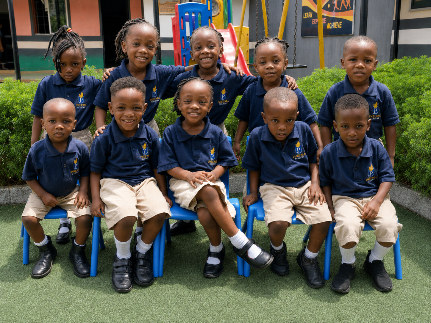 Children reading in a library setting