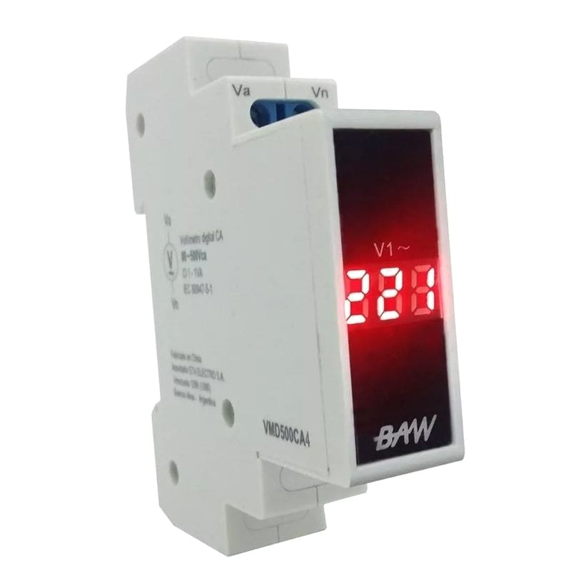 Voltimetro Digital 1 Modulo Din Monofasico 80 500vac Baw Distribuidora Miler Compra Online Materiales Electricos E Iluminacion