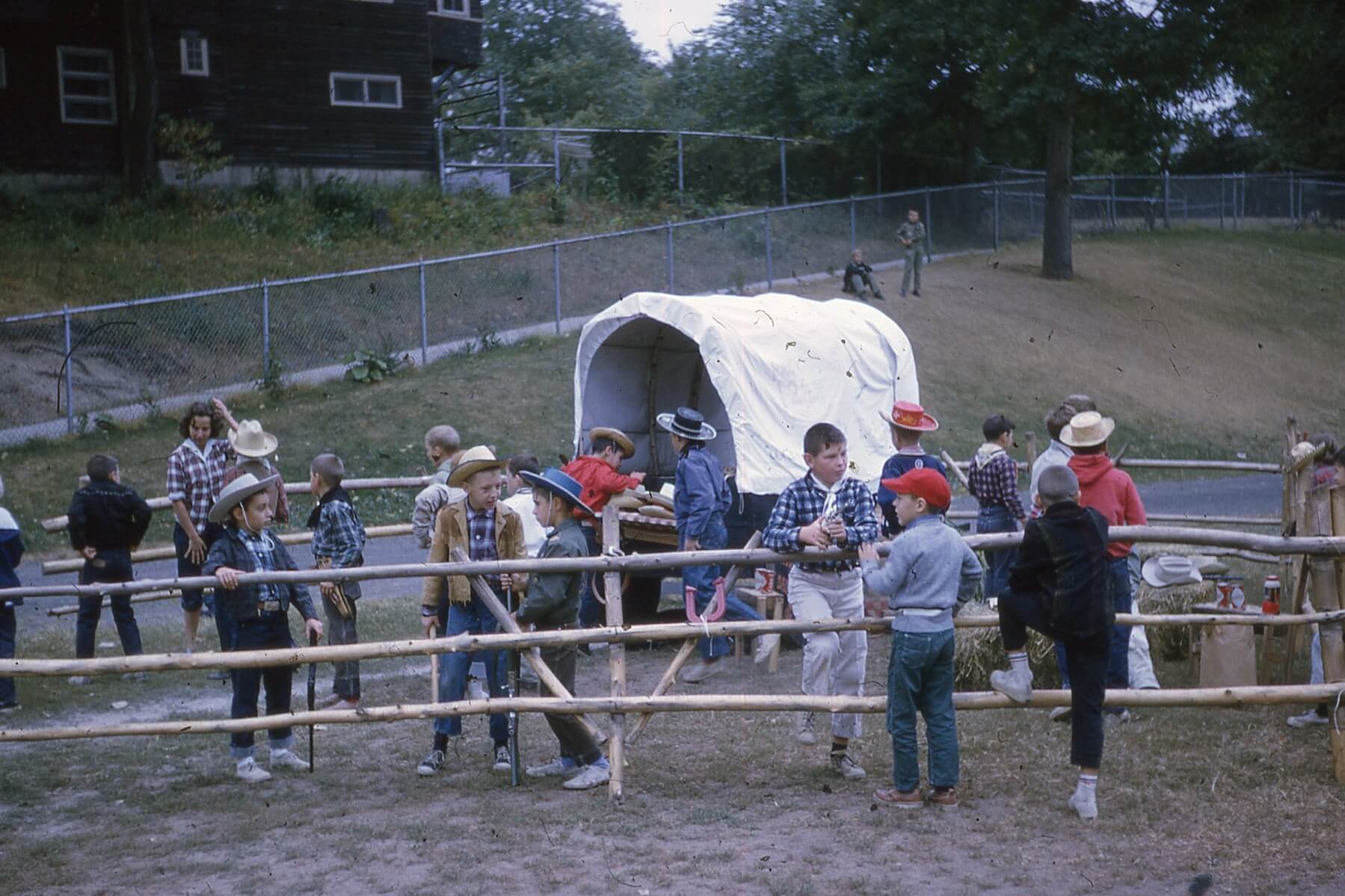 Field Scouts Close-up photo of Cub Scouts at an outing at Reynolds Field in 1964 ...