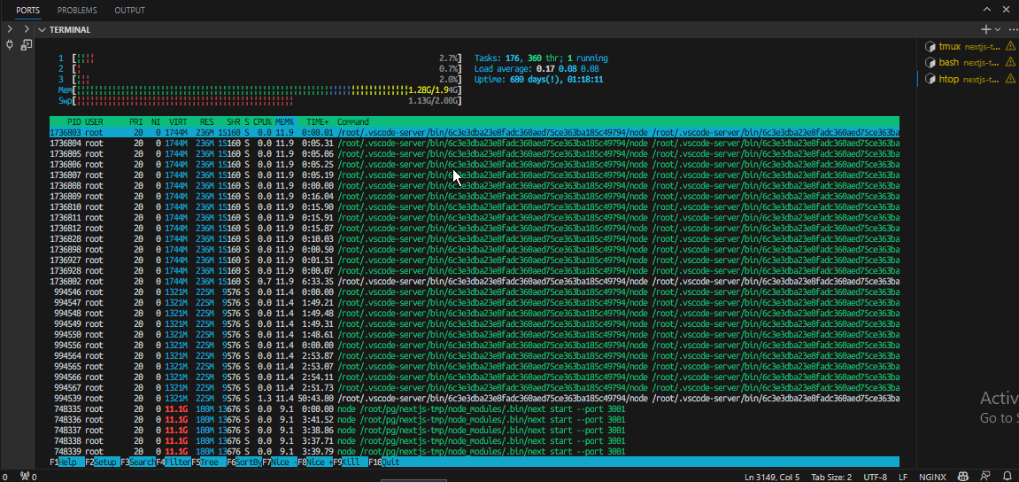 nginxがやらかしてくれたおかげで680日間起動しっぱなしだったvpsをrebootする羽目になった。