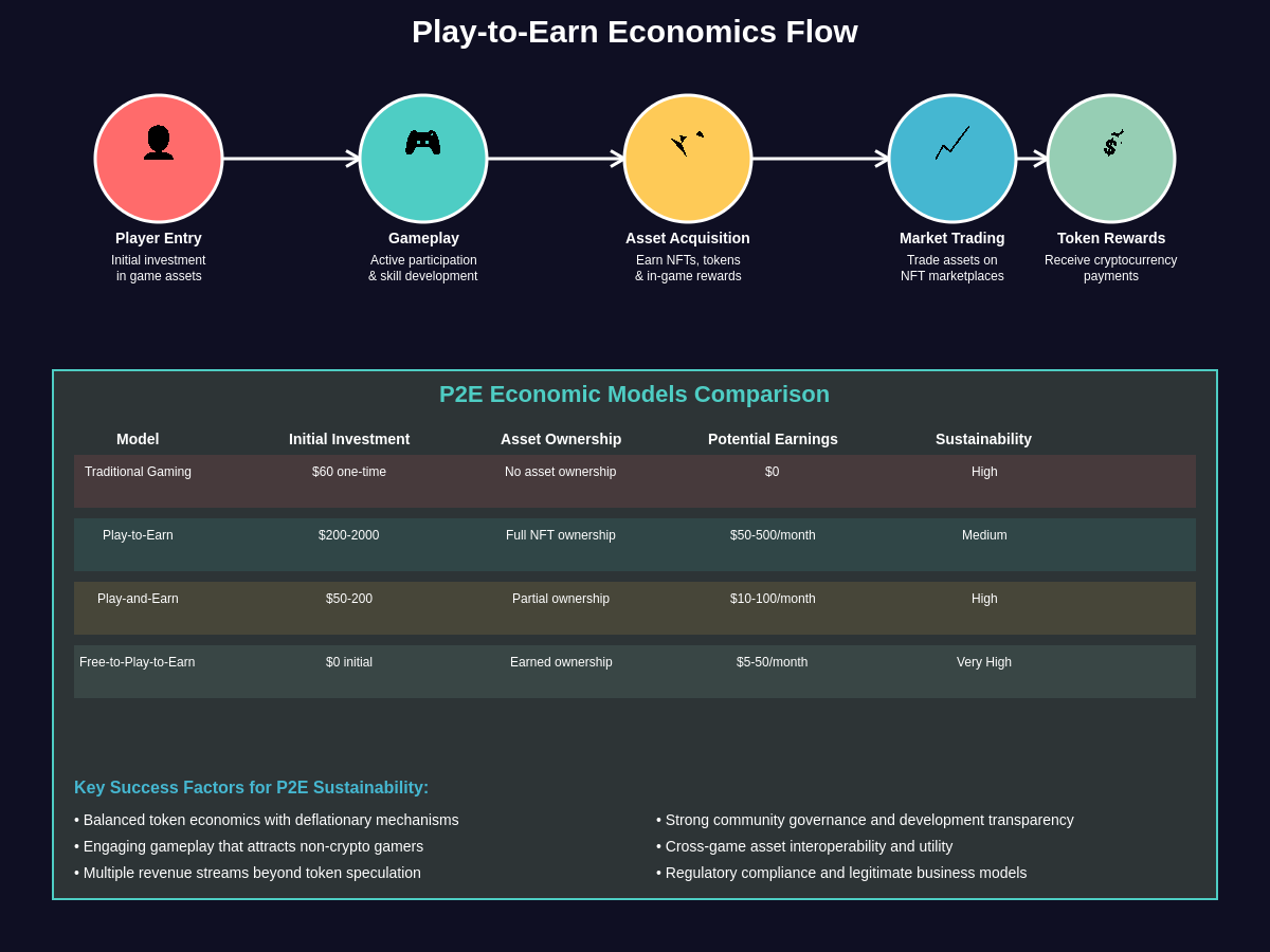 Play-to-Earn Economics Flow