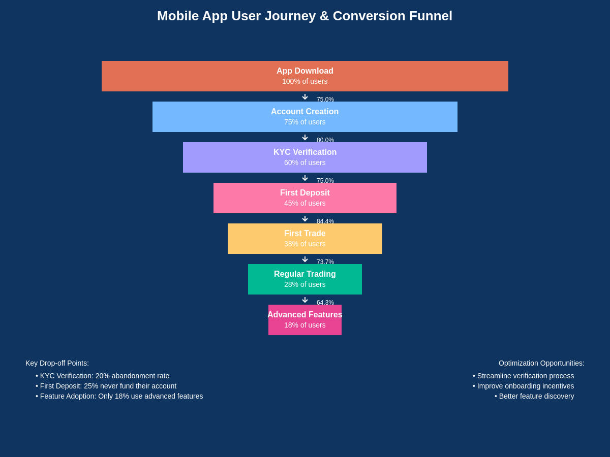 User Journey Flow and Conversion Funnel