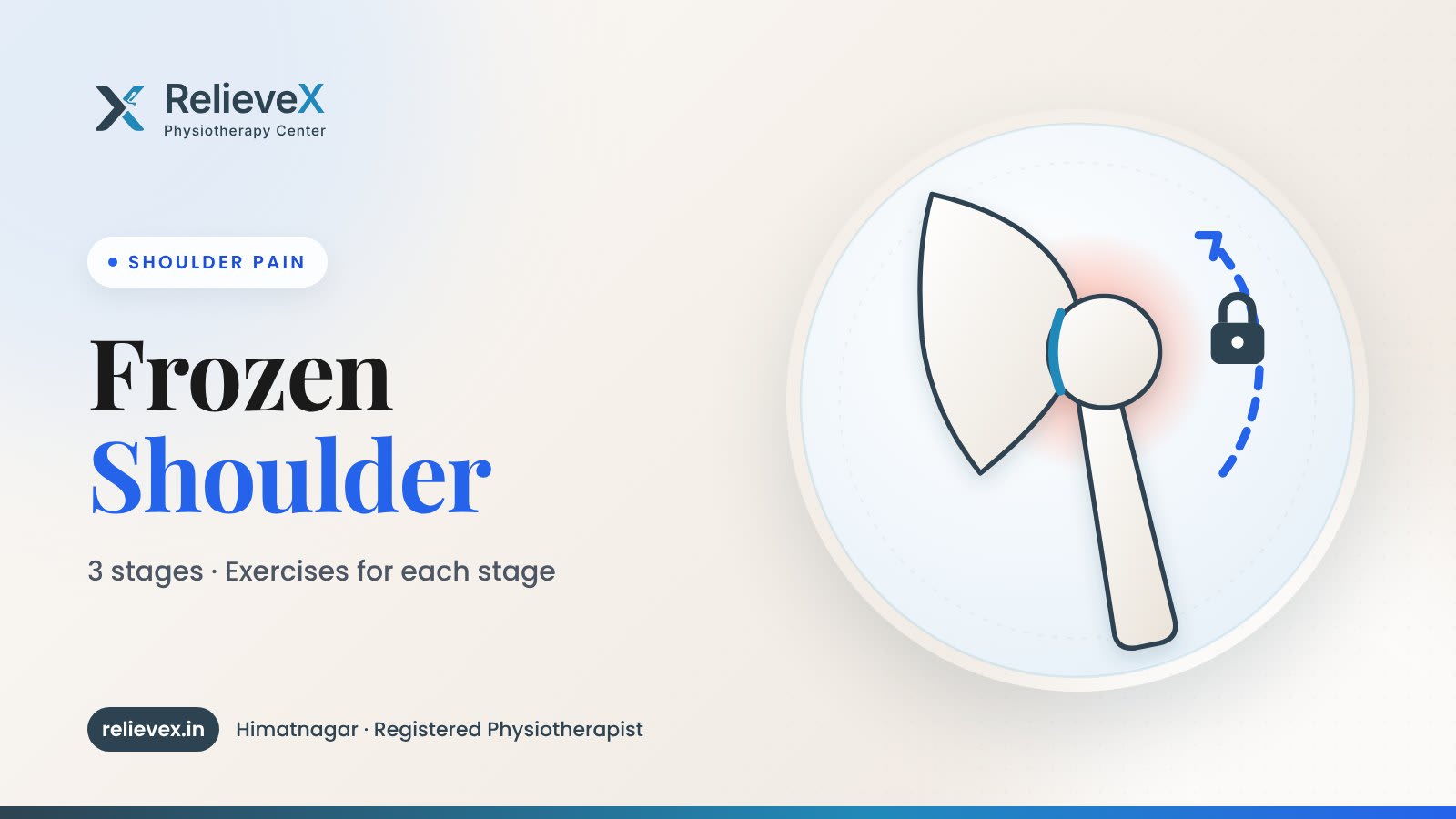Physiotherapist helping a patient with frozen shoulder improve arm movement