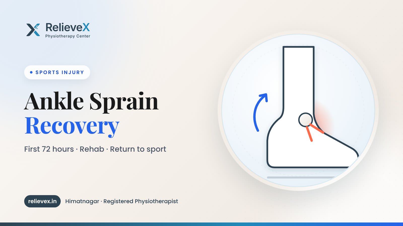 Athlete doing balance exercise for ankle sprain sports injury rehabilitation