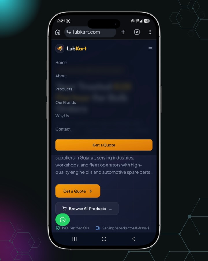 LubKart B2B Lubricants Supplier Website – screenshot 5