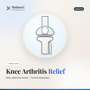 Physiotherapist guiding knee strengthening exercise for knee osteoarthritis pain
