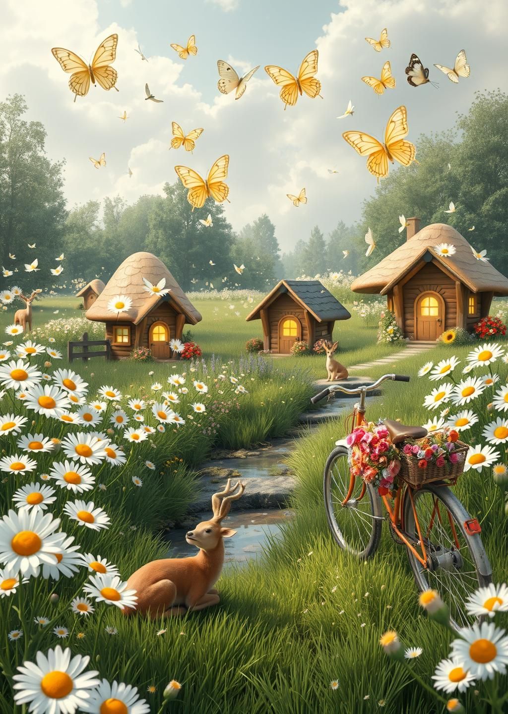 Cottagecore Pastel Meadow