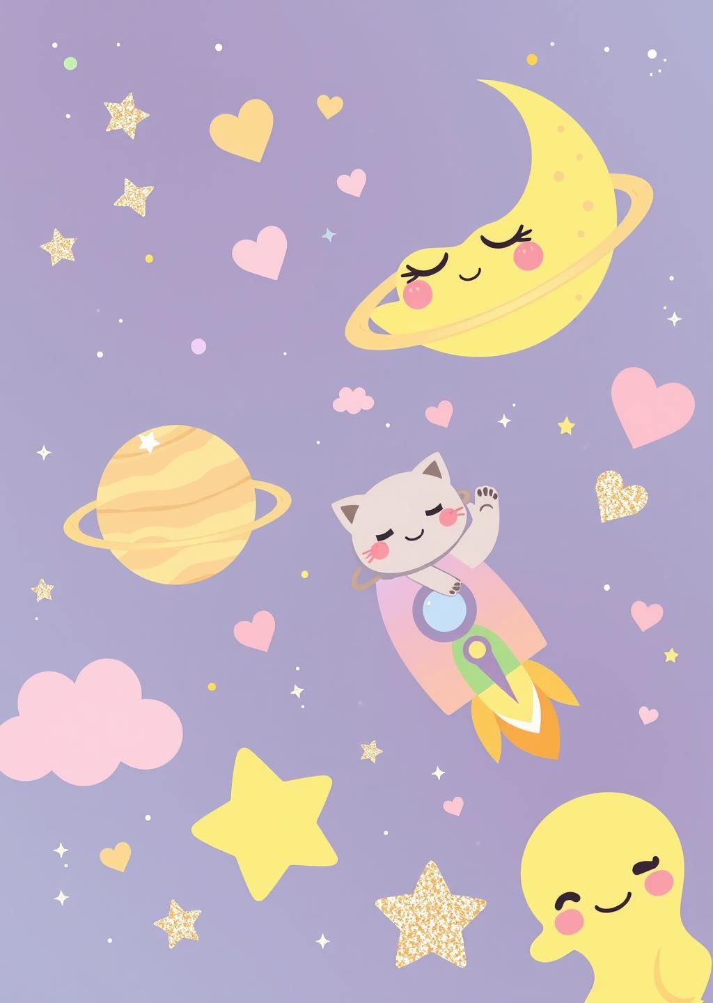 Cute Pastel Space Adventure