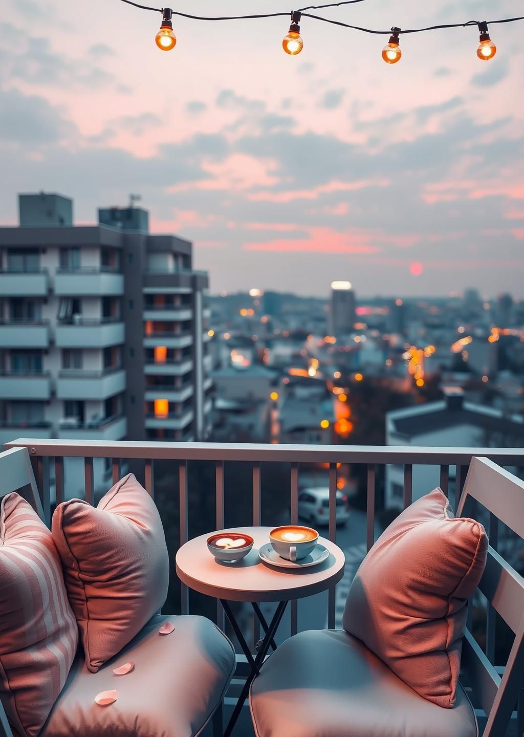 Dusk Balcony in Pastel City