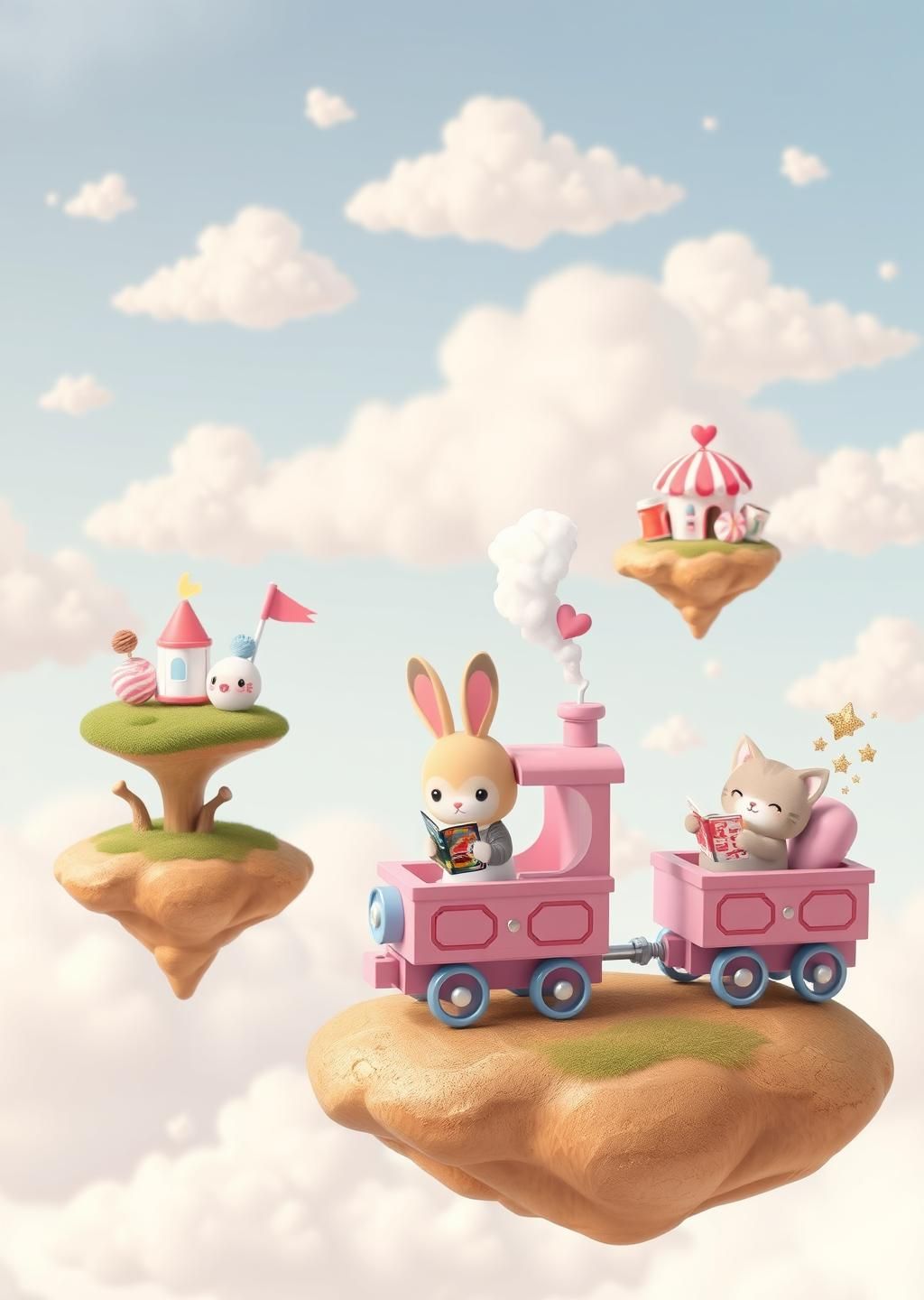 Heart-Powered Floating Island Train
