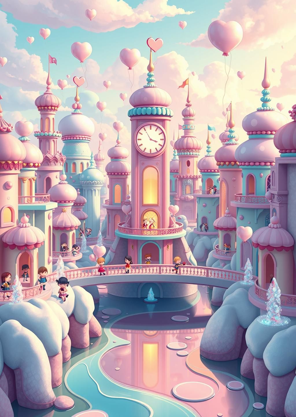 Candy City Skyline of Dreams
