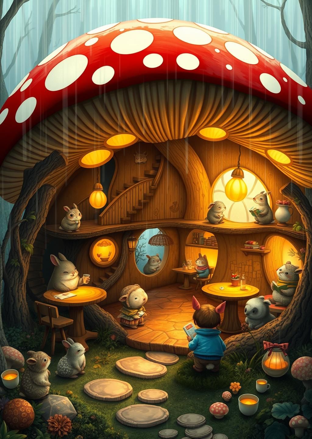 Rainy Day Forest Mushroom Café