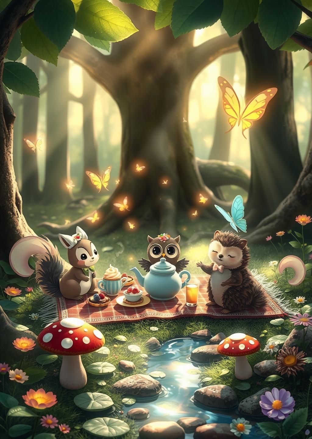 Whimsical Forest Friends Tea Party