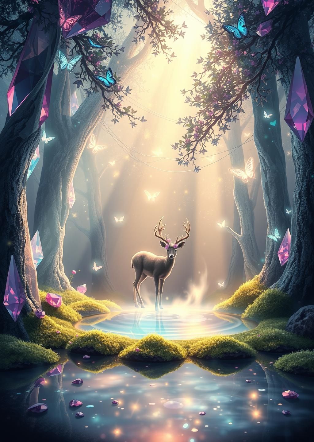 Sparkling Crystal Forest Sanctuary