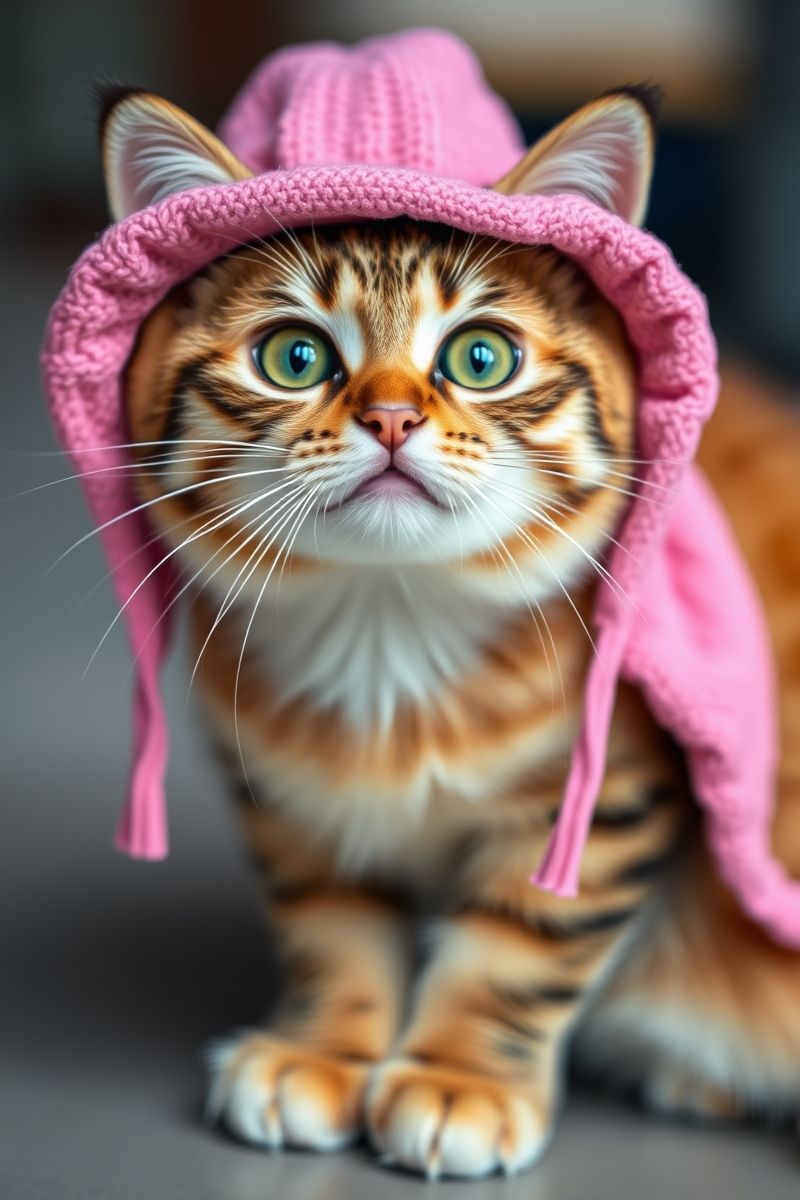 Cute Orange Kitten in Teacup Aesthetic Wallpaper