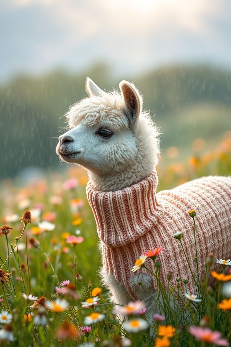 Download Alpaca Sweater Vibes #CuteWallpapers
