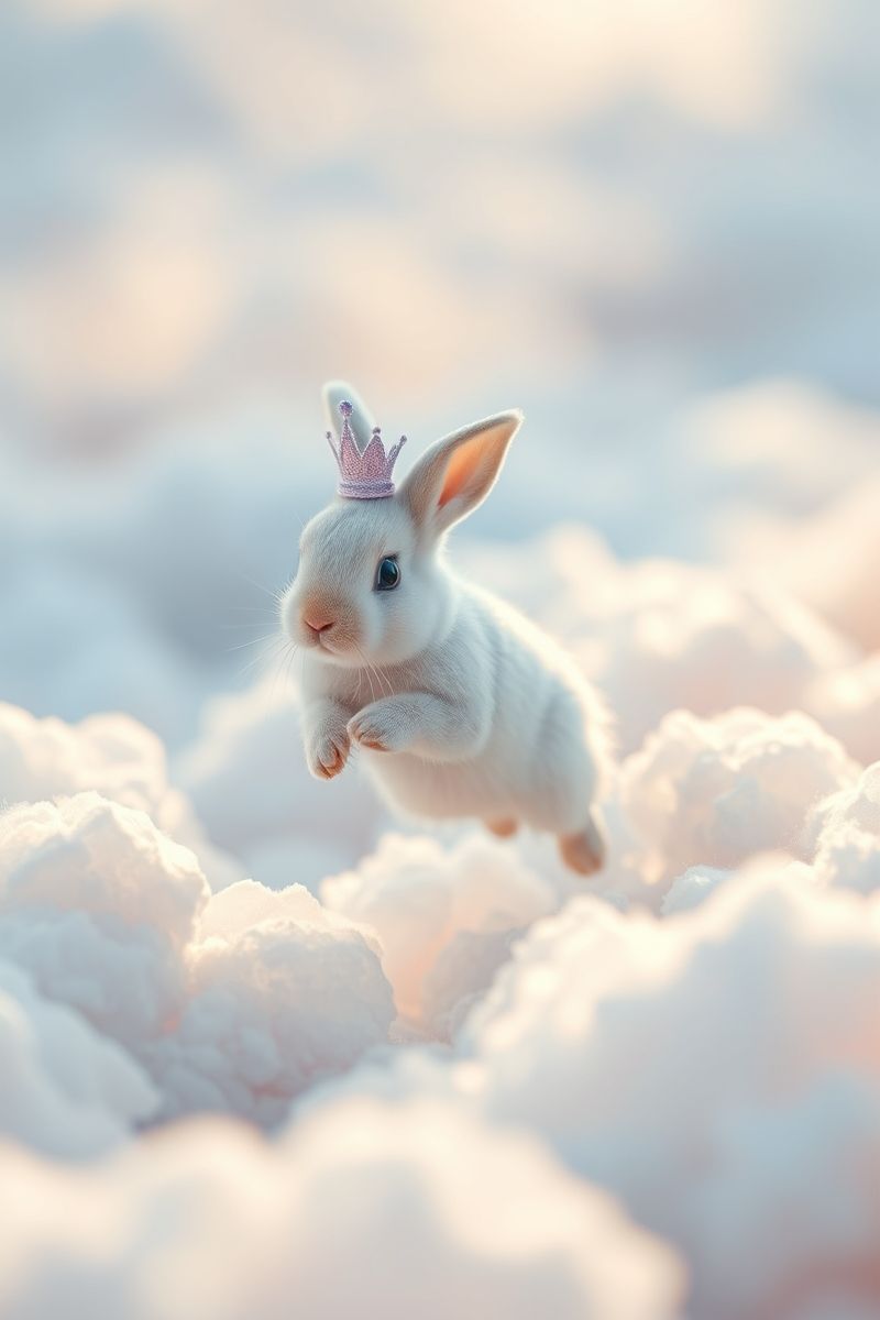 Get Bunny Cloud Hop #CutePetWallpapers