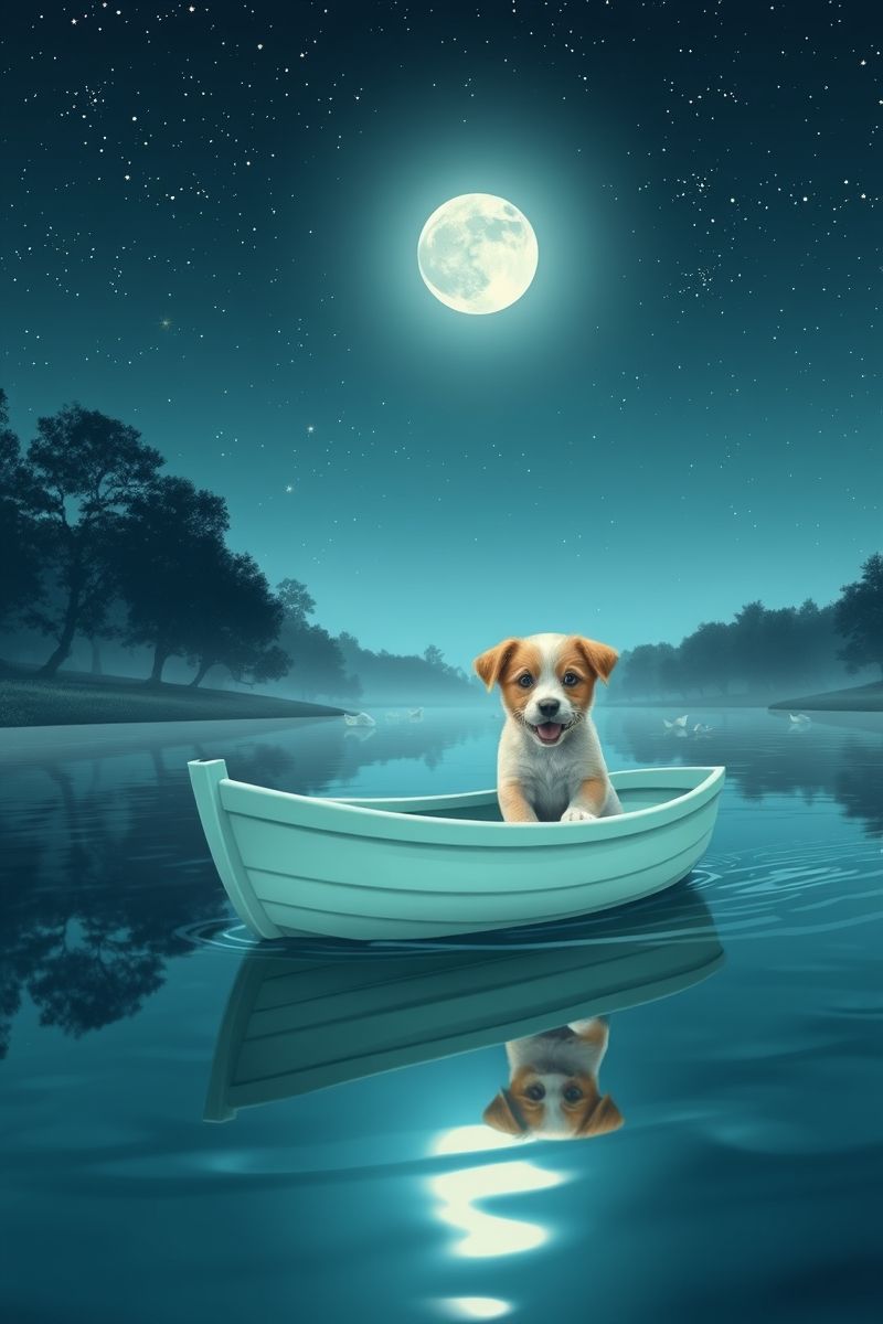 Download Puppy Lake Sail #PetWallpaper