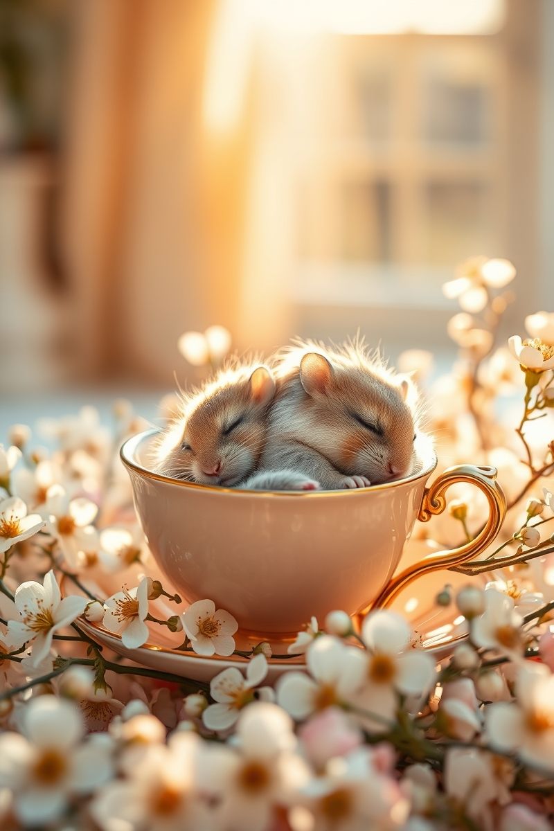 Grab Hamster Teacup Nap #AestheticPet