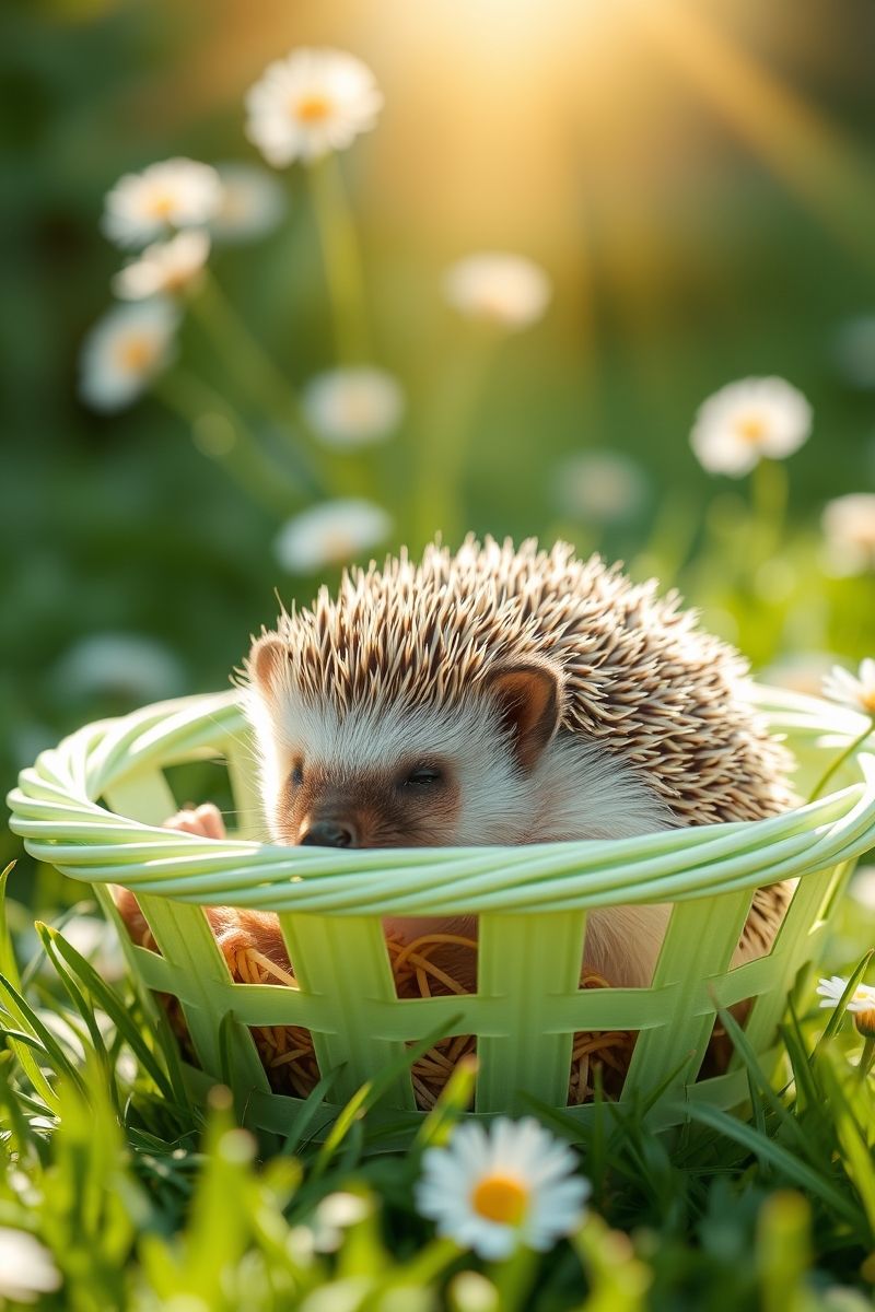 Download Hedgehog Basket Nap #CutePet