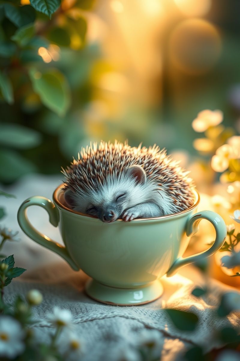 Download Hedgehog Nap Glow #CutePet