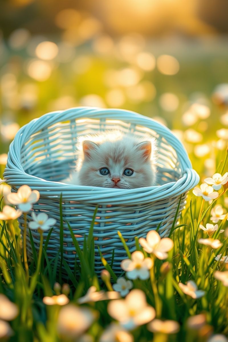 Get Kitten Flower Glow #AestheticPet