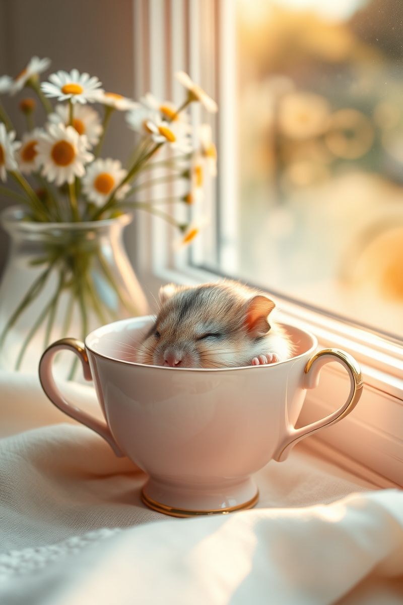 Grab Hamster Teacup Dream #PetWallpaper