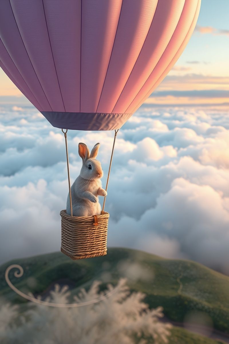 Download Bunny Balloon Glow #AestheticPet