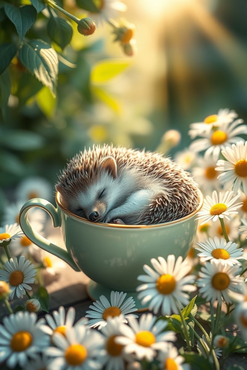Get Hedgehog Teacup Nap #AestheticPet