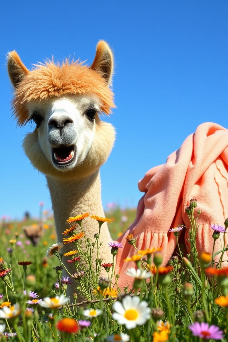 Grab Alpaca Flower Munch #CutePet