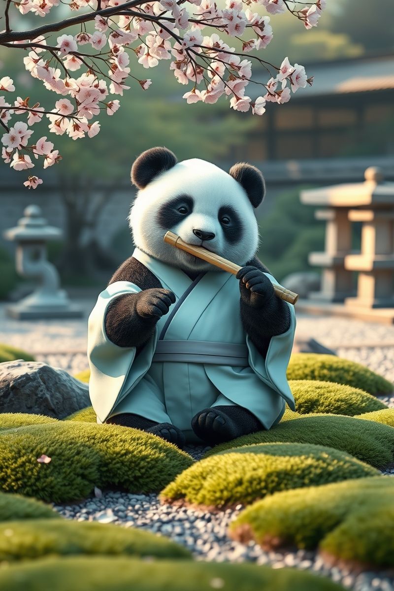 Grab Panda Flute Melody #AestheticPet
