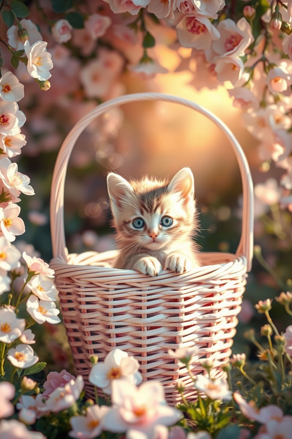 Get Kitten Basket Shine #PetWallpaper