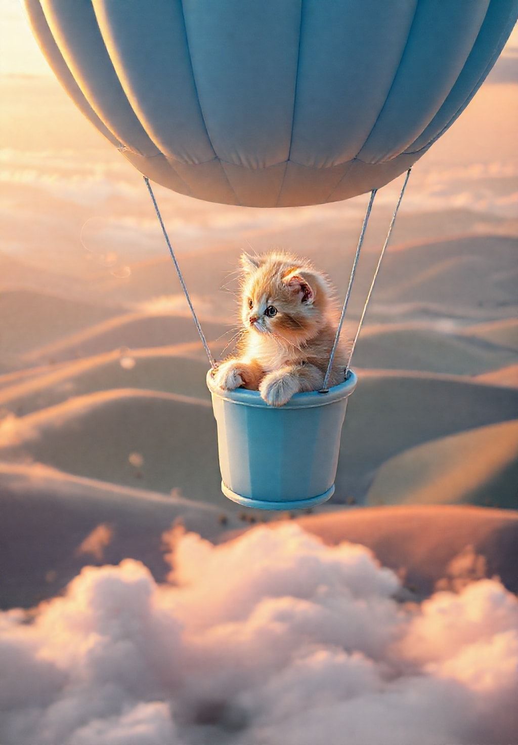 Download Kitten Balloon Shine #CutePet