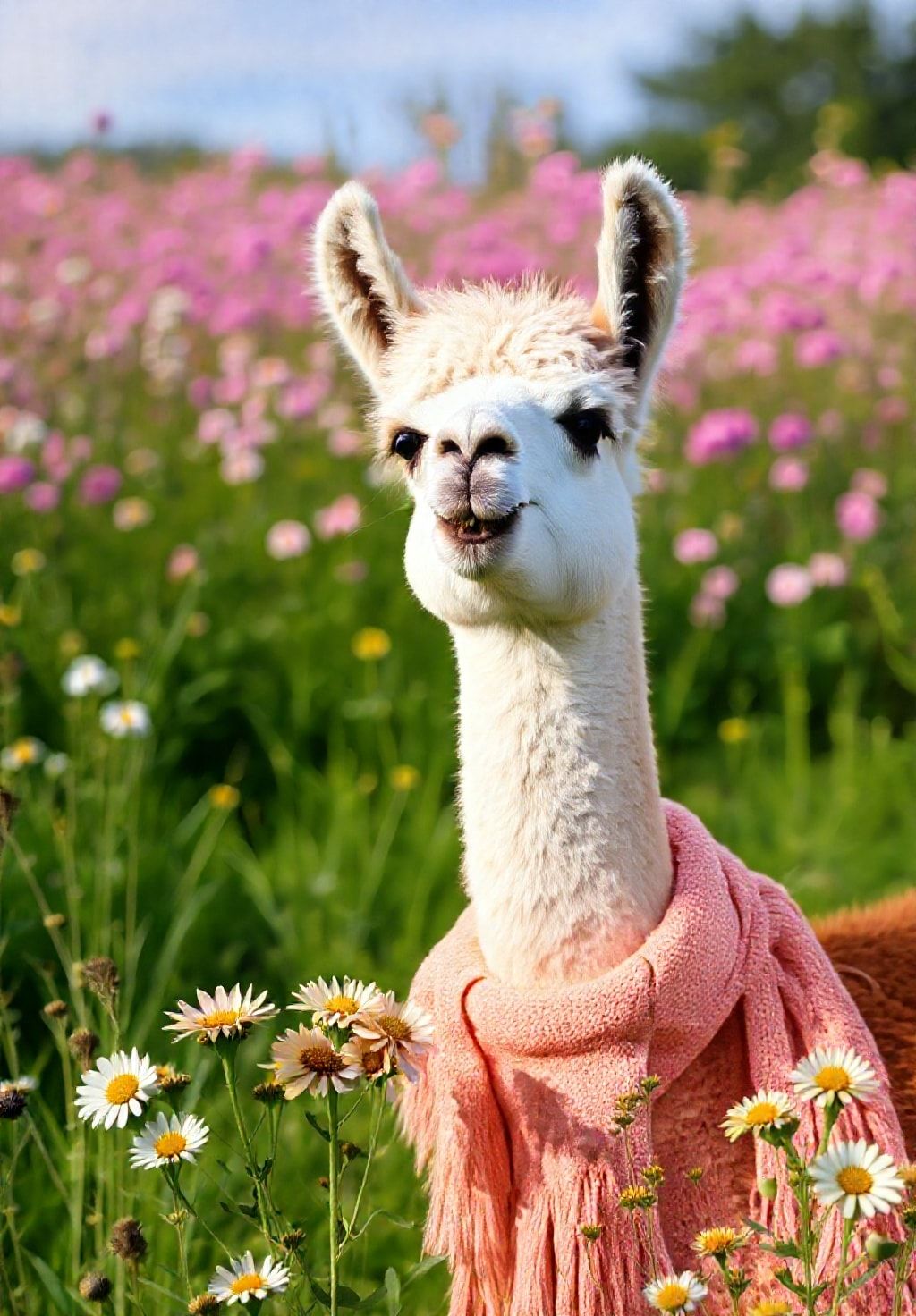 Download Alpaca Flower Glow #AestheticPet