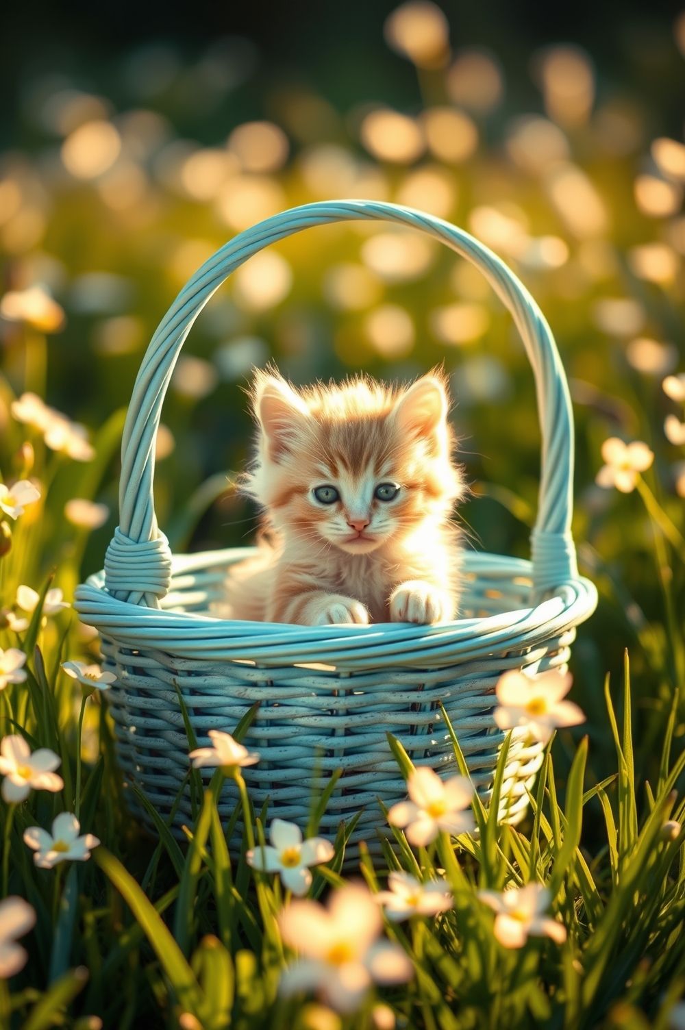 Download Kitten Flower Glow #PetWallpaper