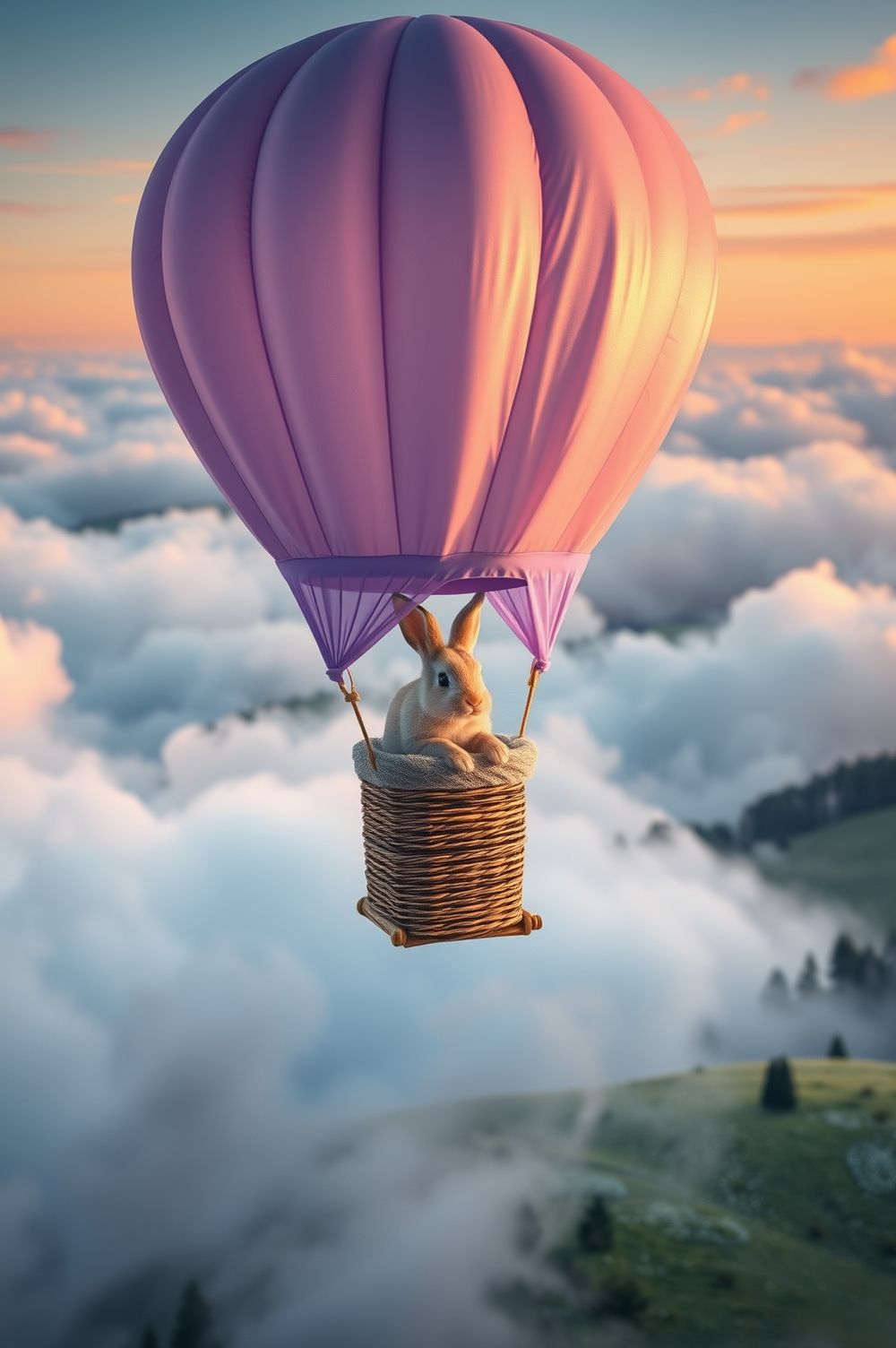 Grab Bunny Balloon Glow #PetWallpaper