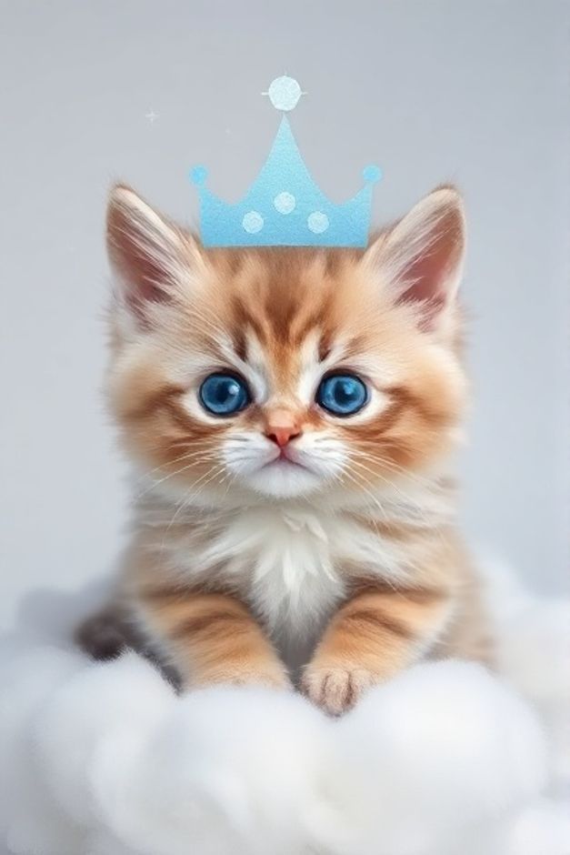 Download Kitten Cloud Glow #PetWallpaper
