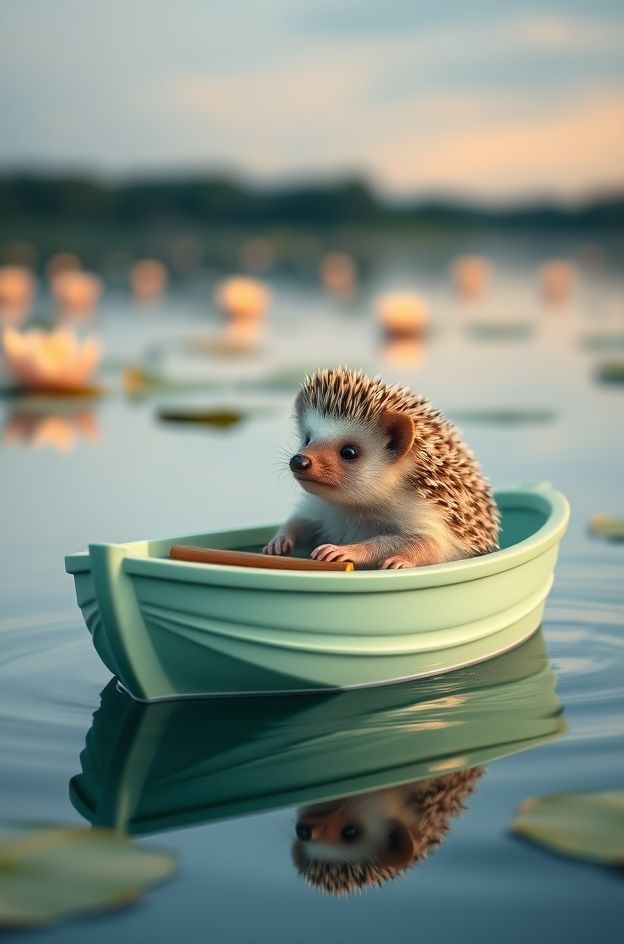 Download Hedgehog Lake Sail #CutePet