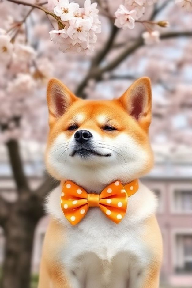 Grab Shiba Blossom Wink #PetWallpaper