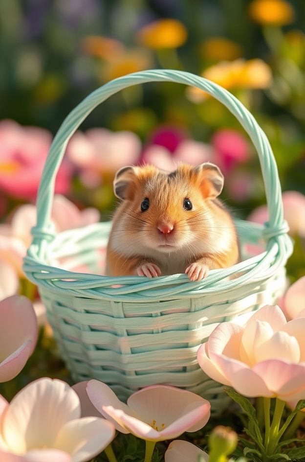 Grab Hamster Petal Glow #CutePet