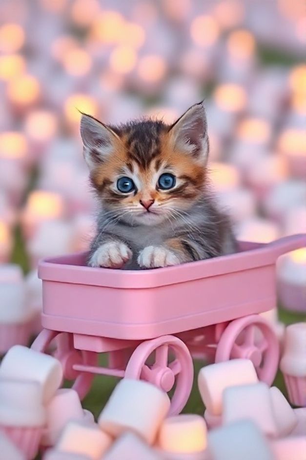 Grab Kitten Marshmallow Roll #KawaiiPet