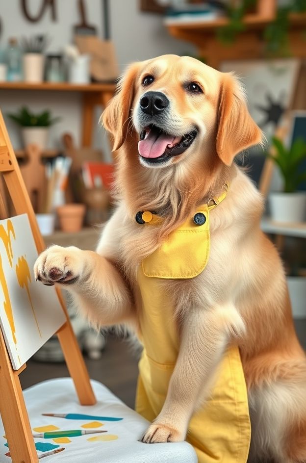 Get Retriever Paw Art #KawaiiPet