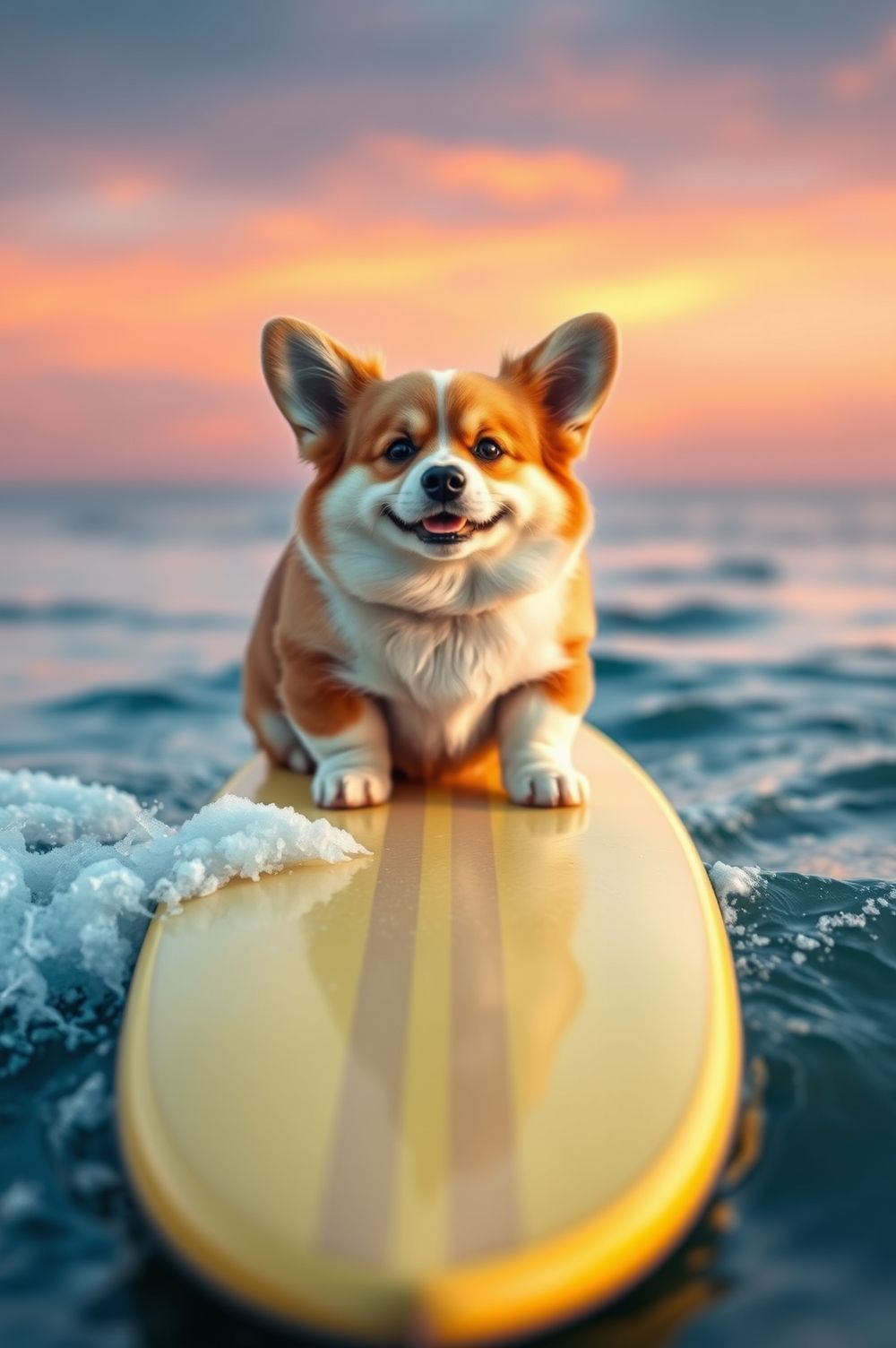 Get Corgi Surf Shine #CutePetWallpapers