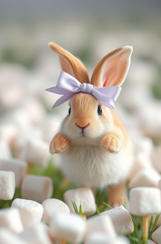 Download Bunny Marshmallow Glow #PetWallpaper
