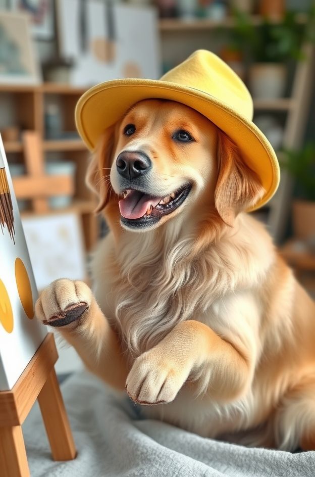 Grab Retriever Art Shine #CutePetWallpapers