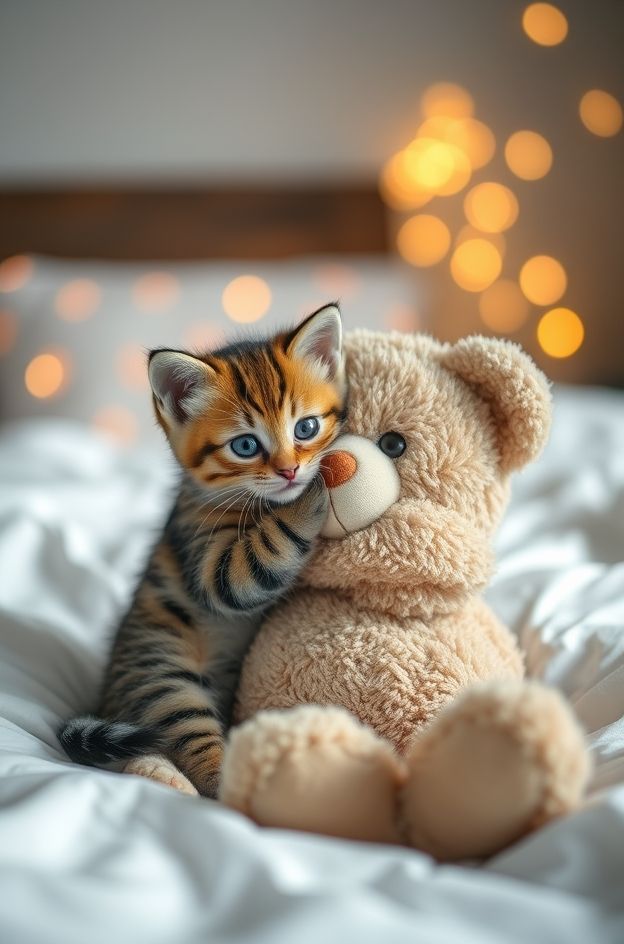 Download Kitten Teddy Hug #CuteCat