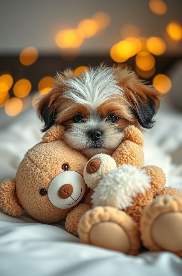 Grab Puppy Teddy Snuggle #CuteDog