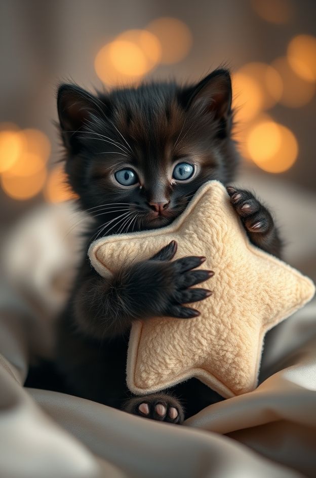 Get Kitten Star Hug #AdorableCat